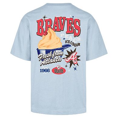 Men's '47 Light Blue Atlanta Braves Ice Cream Parlor Foundation T-Shirt