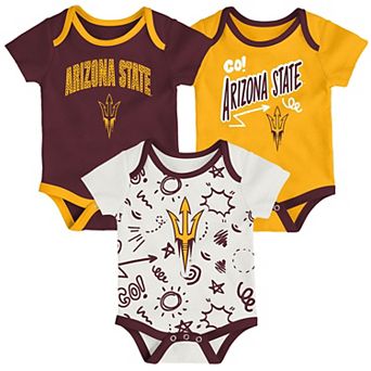 Newborn & Infant Outerstuff Arizona State Sun Devils Three-Pack All Day Play Bodysuit Set