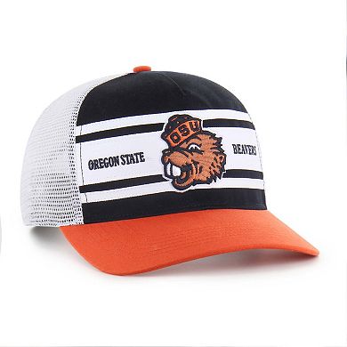 Youth '47 Black/Orange Oregon State Beavers Super Stripe Hitch Adjustable Trucker Hat