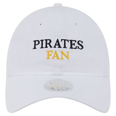 Women's New Era White Pittsburgh Pirates Team Fan 9TWENTY Adjustable Hat