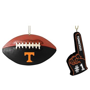 The Memory Company Tennessee Volunteers Two-Pack Football & Foam Finger Ornament Set