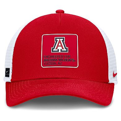 Men's Nike Red/White Arizona Wildcats 2025 On-Field Rise Engineered Trucker Adjustable Hat