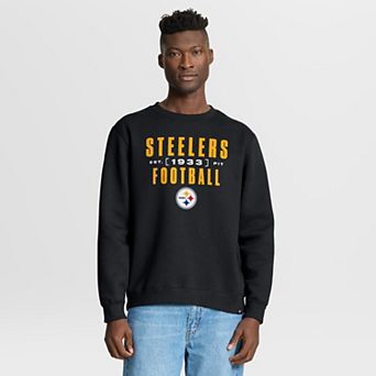 Men's Fanatics Black Pittsburgh Steelers Powerful Throw Legacy Pullover Sweatshirt