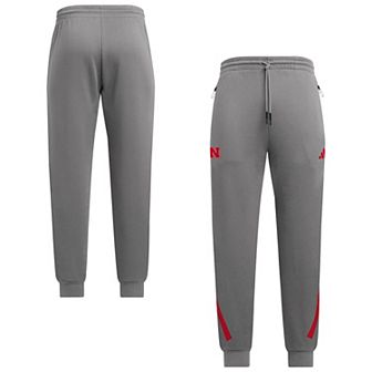 adidas Gray Nebraska Huskers Z.N.E. Pants