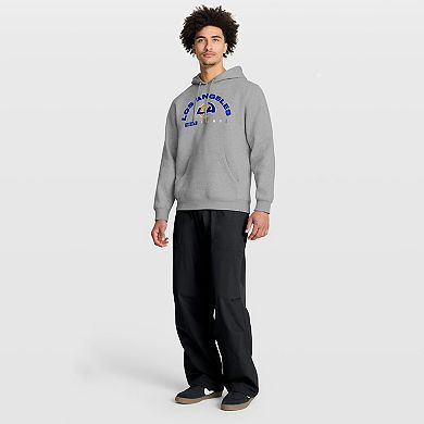 Men's Fanatics Heather Gray Los Angeles Rams Delay of Game Legacy Pullover Hoodie