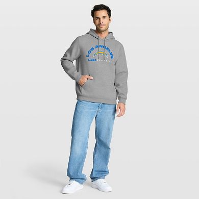 Men's Fanatics Heather Gray Los Angeles Chargers Delay of Game Legacy Pullover Hoodie