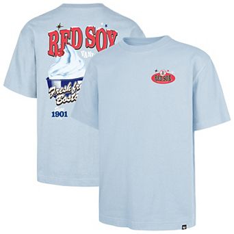 Men's '47 Light Blue Boston Red Sox Ice Cream Parlor Foundation T-Shirt
