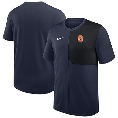 Men's Nike Navy Syracuse Orange 2025 Sideline UV Performance Coach T-Shirt