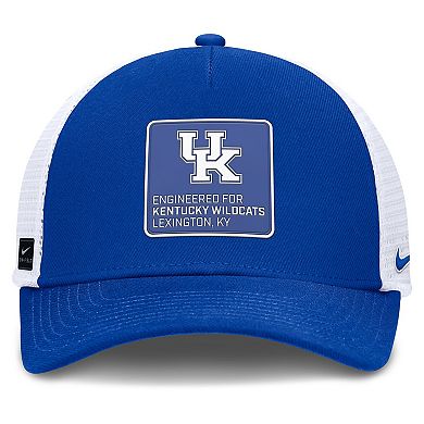 Men's Nike Royal/White Kentucky Wildcats 2025 On-Field Rise Engineered Trucker Adjustable Hat