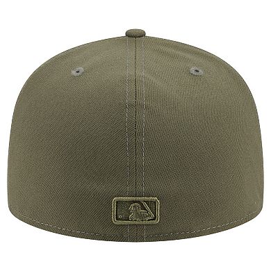 Men's New Era Olive Minnesota Twins Color Pack A-Frame 59FIFTY Fitted Hat