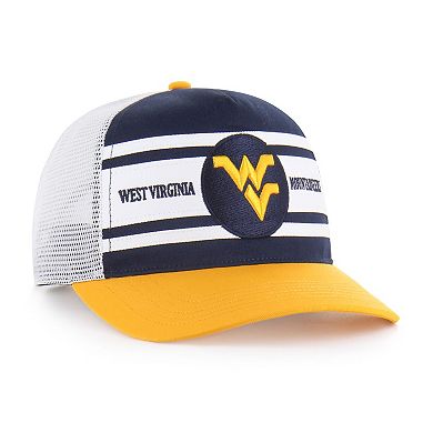 Youth '47 Navy/Gold West Virginia Mountaineers Super Stripe Hitch Adjustable Trucker Hat