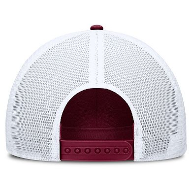 Men's Nike Garnet/White Florida State Seminoles 2025 On-Field Rise Engineered Trucker Adjustable Hat