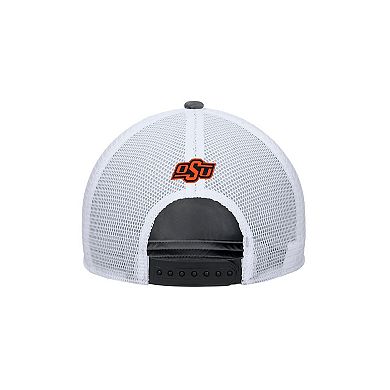 Men's Nike Anthracite Oklahoma State Cowboys 2025 On-Field Rise Trucker Performance Adjustable Hat