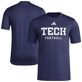 Men's adidas Navy Georgia Tech Yellow Jackets Locker Practice Football Pre-Game T-Shirt