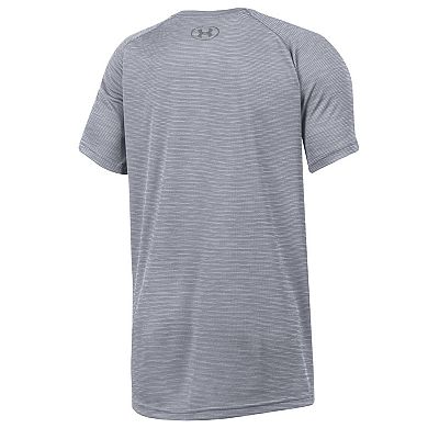 Youth Under Armour Heather Gray Northwestern Wildcats Ultra Soft Rye Tech Performance T-Shirt