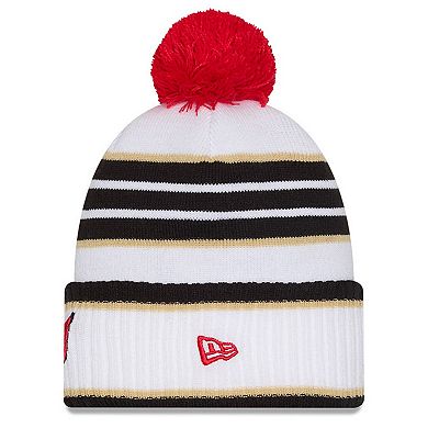 Men's New Era White D.C. United 2025 Jersey Hook Cuffed Knit Hat With Pom