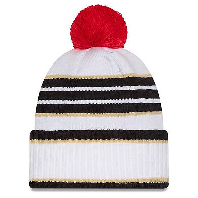 Men's New Era White D.C. United 2025 Jersey Hook Cuffed Knit Hat With Pom