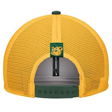 Men's Nike Green Baylor Bears Vintage Arch Rise Performance Trucker Adjustable Hat