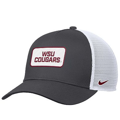Men's Nike Anthracite Washington State Cougars 2025 On-Field Rise Trucker Performance Adjustable Hat