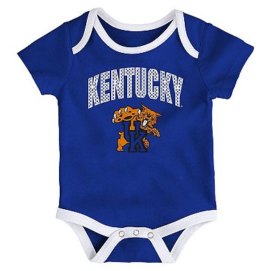 Newborn & Infant Outerstuff Kentucky Wildcats Three-Pack All Day Play Bodysuit Set