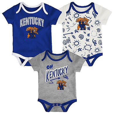 Newborn & Infant Outerstuff Kentucky Wildcats Three-Pack All Day Play Bodysuit Set