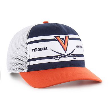 Youth '47 Navy/Orange Virginia Cavaliers Super Stripe Hitch Adjustable Trucker Hat