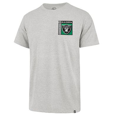 Men's '47 Gray Las Vegas Raiders Chrome Plate Franklin T-Shirt