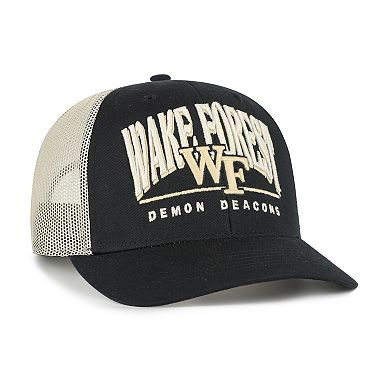 Men's '47 Black Wake Forest Demon Deacons Arid Adjustable Trucker Hat