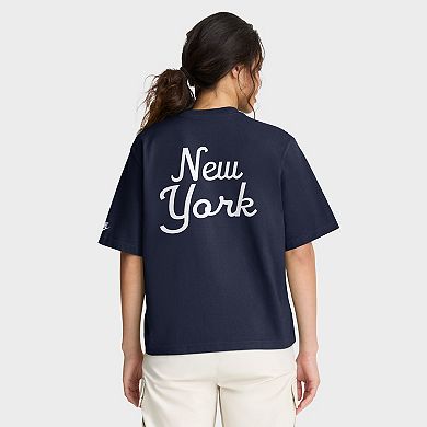 Women's Nike Royal New York Giants Rewind Pocket Boxy T-Shirt