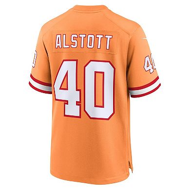 Men's Nike Mike Alstott Creamsicle Tampa Bay Buccaneers 50th Season Game Jersey