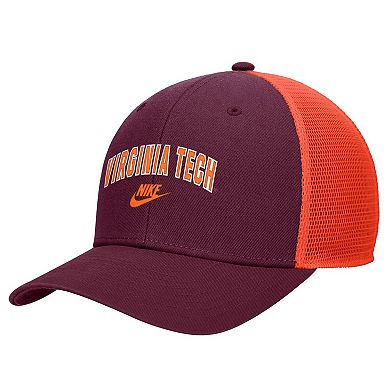 Men's Nike Maroon Virginia Tech Hokies Vintage Arch Rise Performance Trucker Adjustable Hat