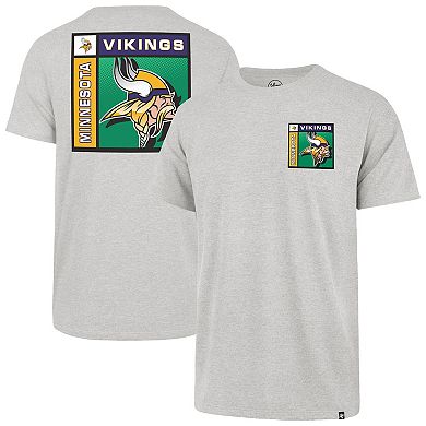 Men's '47 Gray Minnesota Vikings Chrome Plate Franklin T-Shirt