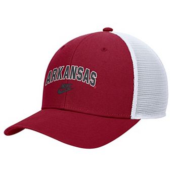Men's Nike Cardinal Arkansas Razorbacks Vintage Arch Rise Performance Trucker Adjustable Hat