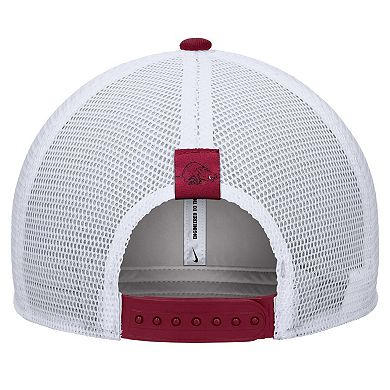 Men's Nike Cardinal Arkansas Razorbacks Vintage Arch Rise Performance Trucker Adjustable Hat