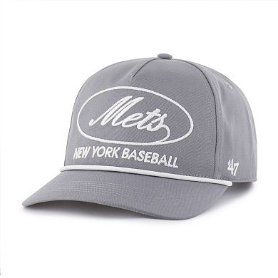 Men's '47 Gray New York Mets Foundational Hitch Adjustable Hat