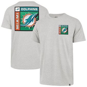 Men's '47 Gray Miami Dolphins Chrome Plate Franklin T-Shirt