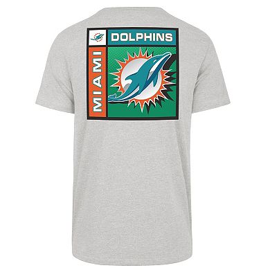 Men's '47 Gray Miami Dolphins Chrome Plate Franklin T-Shirt