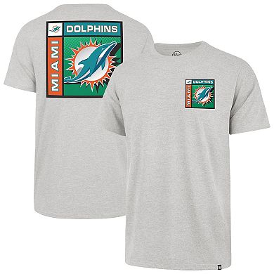 Men's '47 Gray Miami Dolphins Chrome Plate Franklin T-Shirt