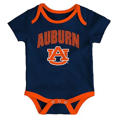 Newborn & Infant Outerstuff Auburn Tigers Three-Pack All Day Play Bodysuit Set