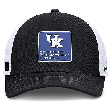 Men's Nike Black/White Kentucky Wildcats 2025 On-Field Rise Engineered Trucker Adjustable Hat