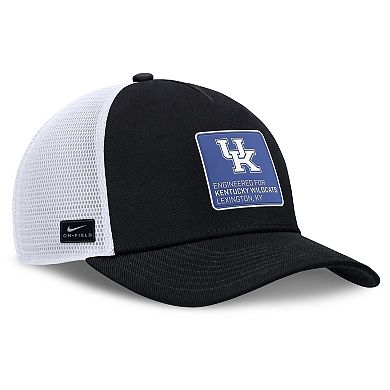 Men's Nike Black/White Kentucky Wildcats 2025 On-Field Rise Engineered Trucker Adjustable Hat