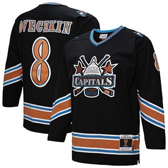Men's Mitchell & Ness Alexander Ovechkin Black Washington Capitals 2005/06 Power Play Jersey