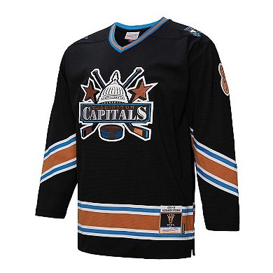 Men's Mitchell & Ness Alexander Ovechkin Black Washington Capitals 2005/06 Power Play Jersey
