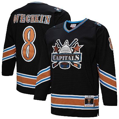 Men's Mitchell & Ness Alexander Ovechkin Black Washington Capitals 2005/06 Power Play Jersey