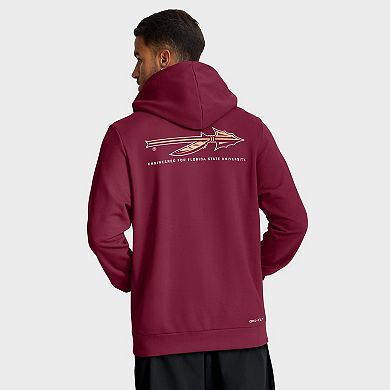 Men's Nike Garnet Florida State Seminoles 2025 Sideline Standard Issue Dri-FIT Full-Zip Hoodie