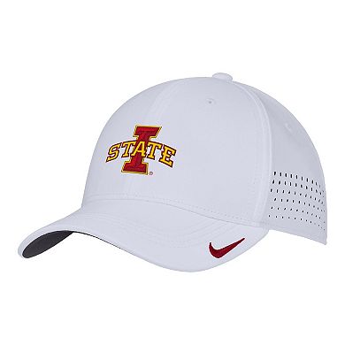 Men's Nike White Iowa State Cyclones 2025 On-Field Performance Flex Hat
