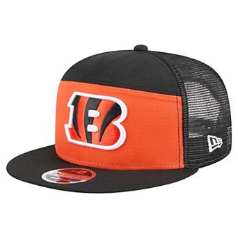 Men's New Era Orange/Black Cincinnati Bengals Outdoor Split Panel 9FIFTY Snapback Hat