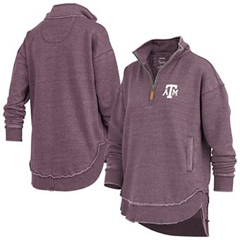 Women's Pressbox Maroon Texas A&M Aggies Northfork Sojourn Poncho Quarter-Zip Sweatshirt