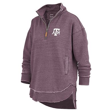Women's Pressbox Maroon Texas A&M Aggies Northfork Sojourn Poncho Quarter-Zip Sweatshirt