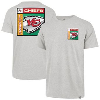 Men's '47 Gray Kansas City Chiefs Chrome Plate Franklin T-Shirt